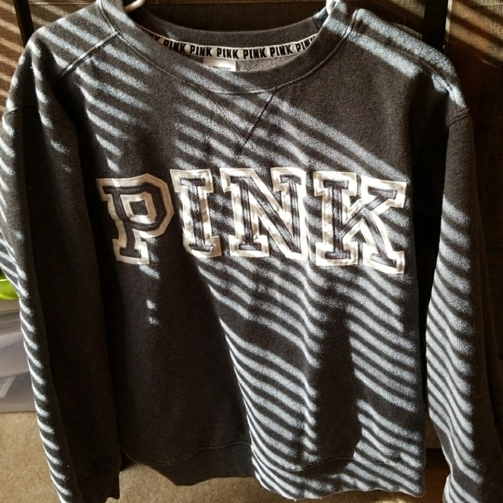 Pink VS grey sweatshirt